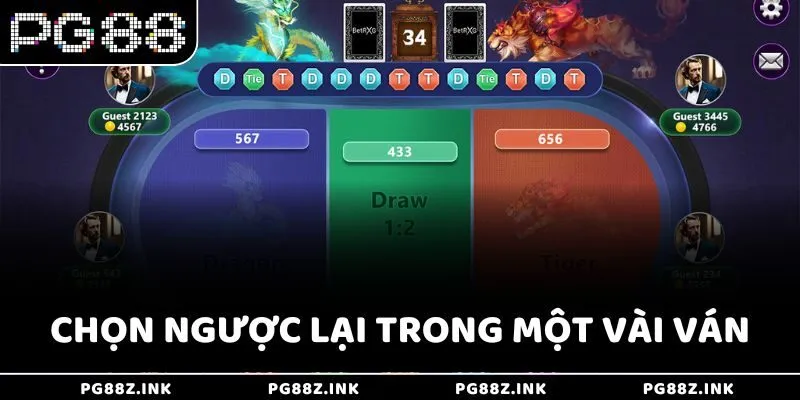 Chọn ngược lại trong một vài ván tại PG88